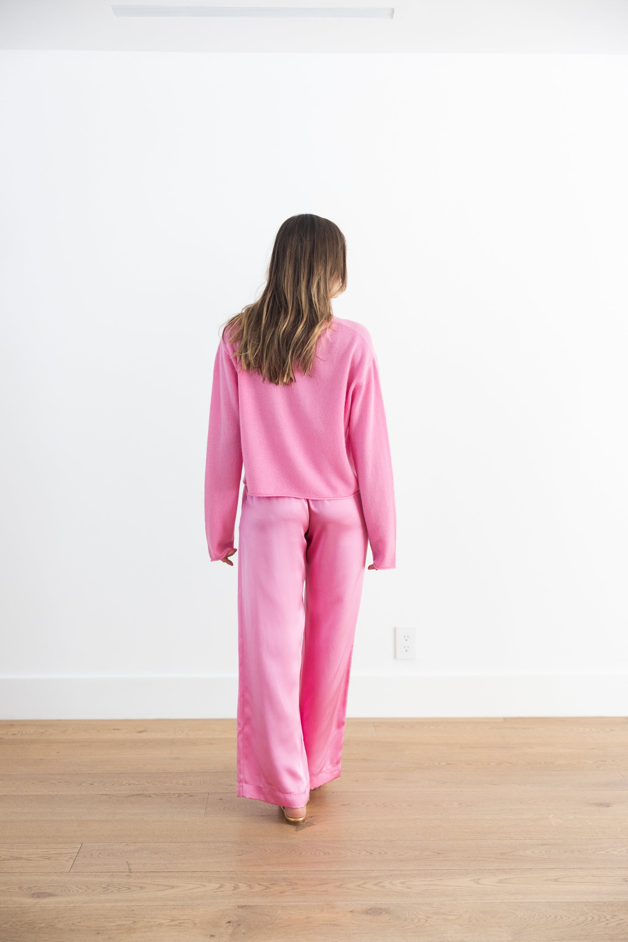 SABLYN LANCE CROPPED CASHMERE PULLOVER - DAHLIA PINK