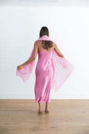 SABLYN TAYLOR V-NECK BIAS DRESS - DAHLIA PINK