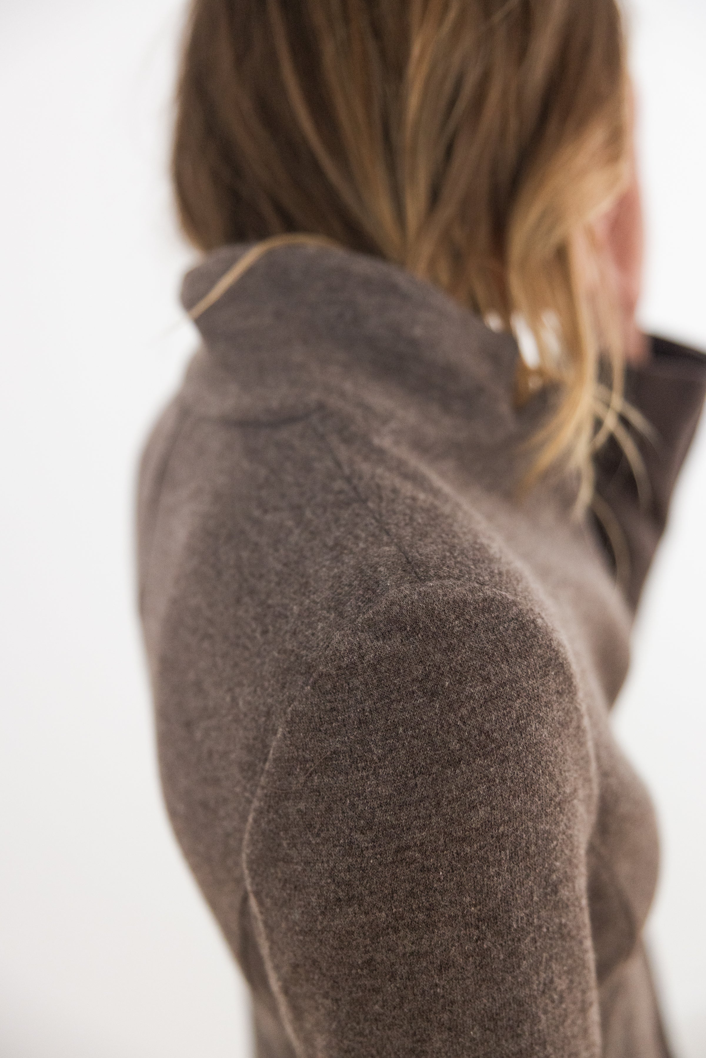 DF CASHMERE RIDING JACKET - TRUFFLE MELANGE
