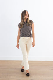 DF CASHMERE INA TEE - TRUFFLE MELANGE