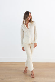 DF ITALIAN MADE COTTON JERSEY SHIRT - IVORY