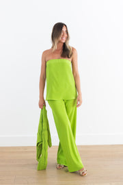 SABLYN NAOMI BIAS CUT PULL ON PANT - CHARTRUESE