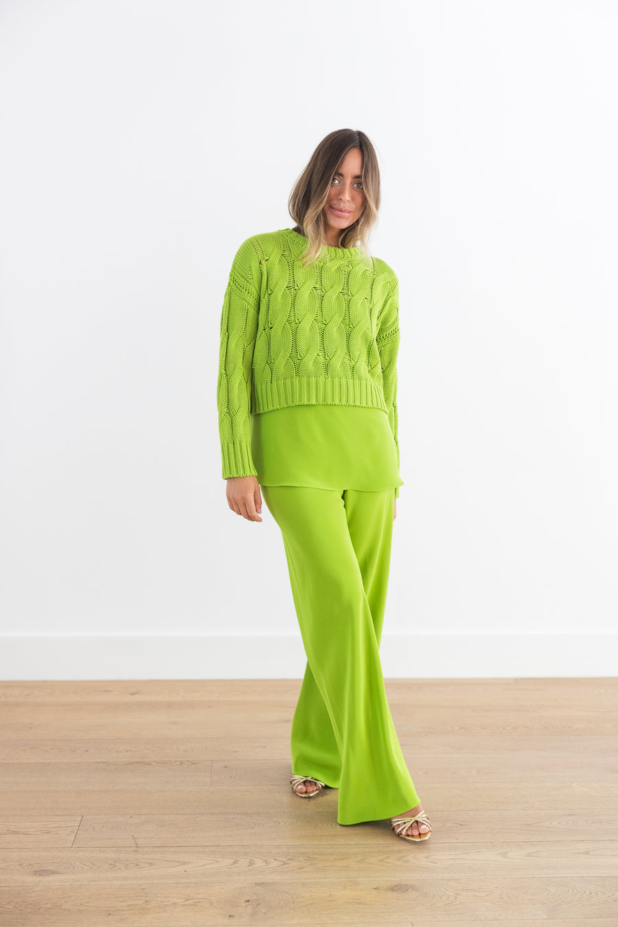 SABLYN TRISTAN CREWNECK PULLOVER - CHARTRUESE