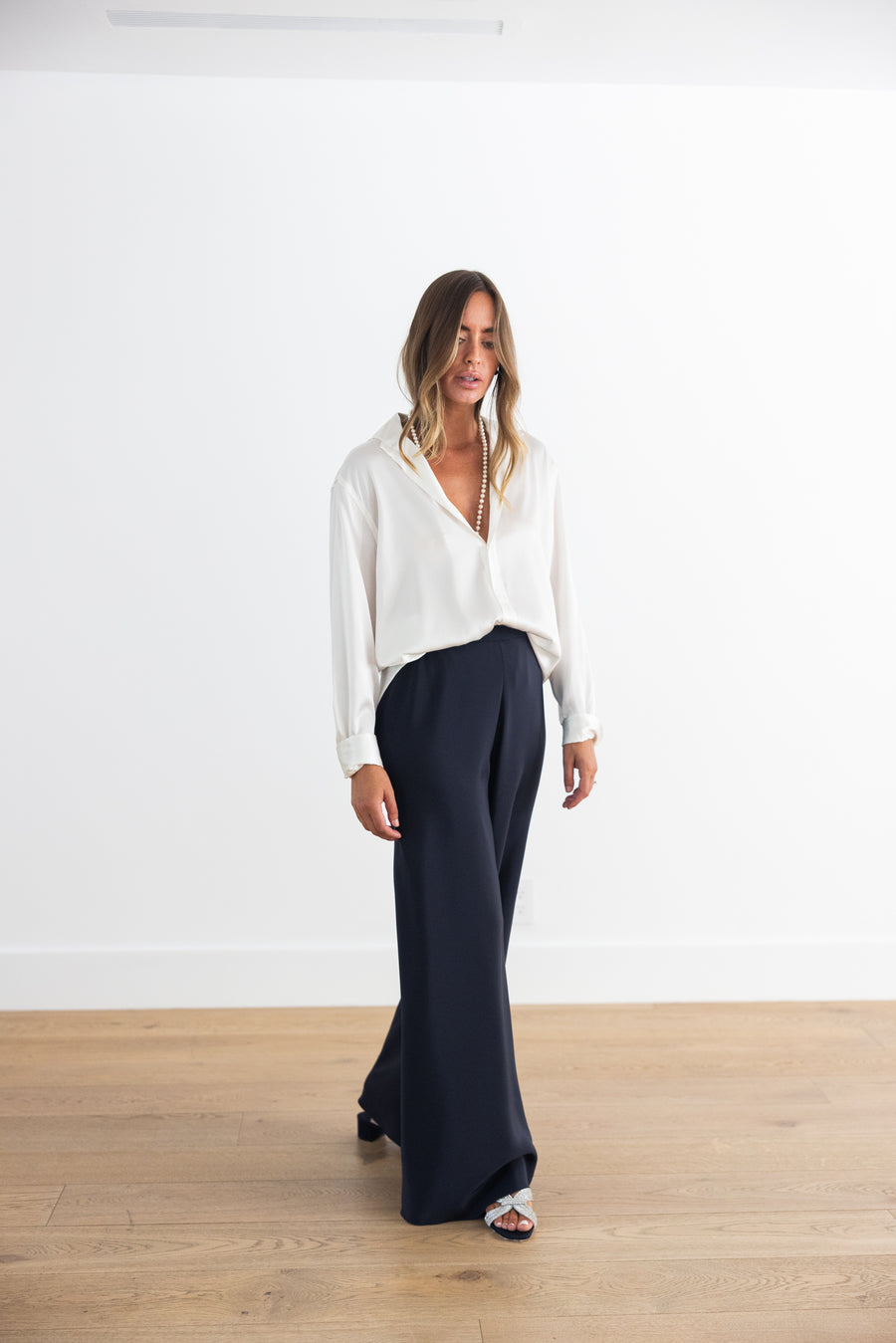 DF ITALIAN MADE SILK SHIRT - WHITE
