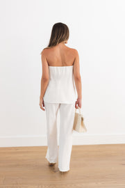 SABLYN CAMDEN STRAPLESS TOP  - WHITE