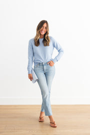 DF CASHMERE LONG SLEEVE V-NECK PULLOVER - MIRAGE