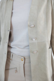 DF SUEDE REVERSIBLE  JACKET - BEIGE