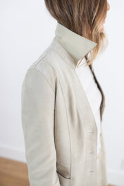 DF SUEDE REVERSIBLE  JACKET - BEIGE