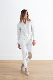 PAMELA HENSON SOHO PANT - WHITE-WHEAT