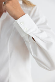 CAROLINA HERRERA ISABELLA COTTON BLEND SHIRT - WHITE