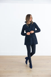 DF SUEDE REVERSIBLE  JACKET - BLU NOTTE