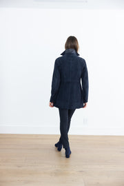 DF SUEDE REVERSIBLE  JACKET - BLU NOTTE