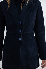 DF SUEDE REVERSIBLE  JACKET - BLU NOTTE
