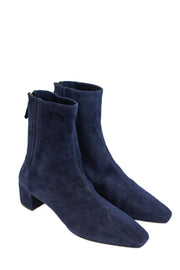 AQUAZZURA SAINT HONORE SUEDE ANKLE BOOTS - MEZZANOTTE