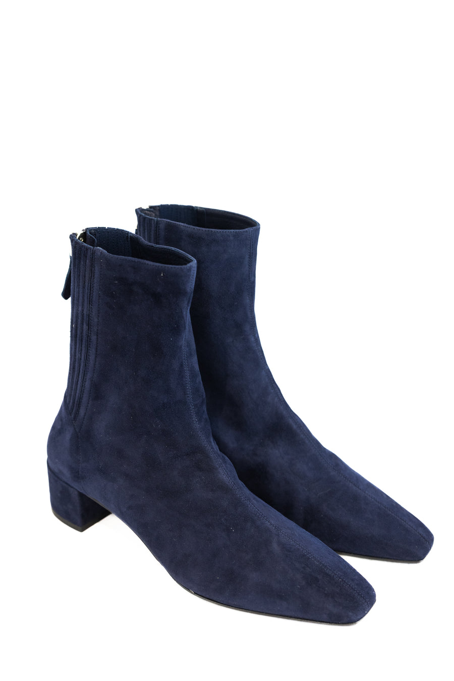 AQUAZZURA SAINT HONORE SUEDE ANKLE BOOTS - MEZZANOTTE