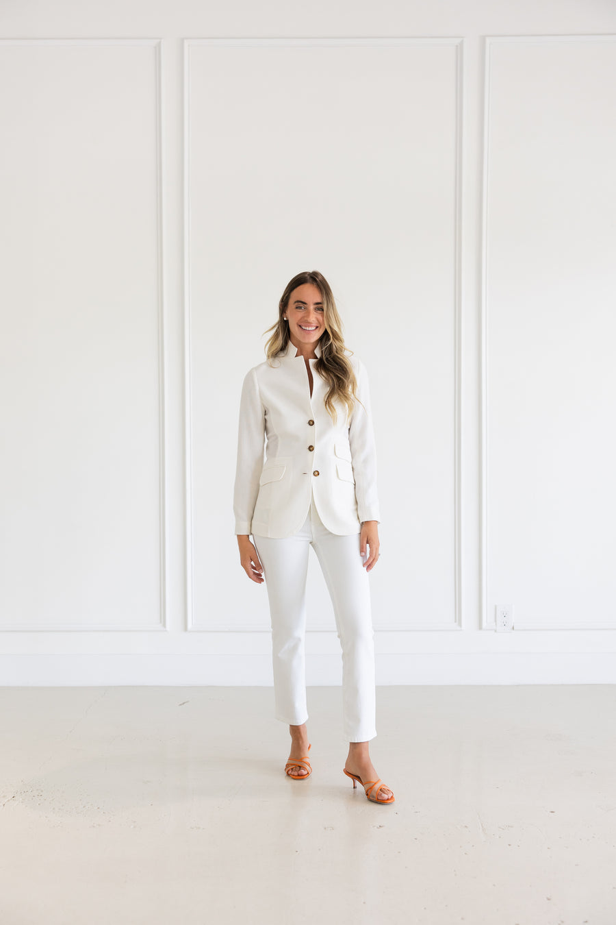 Diane Firsten Cashmere Woven Birdseye-Riding Jacket