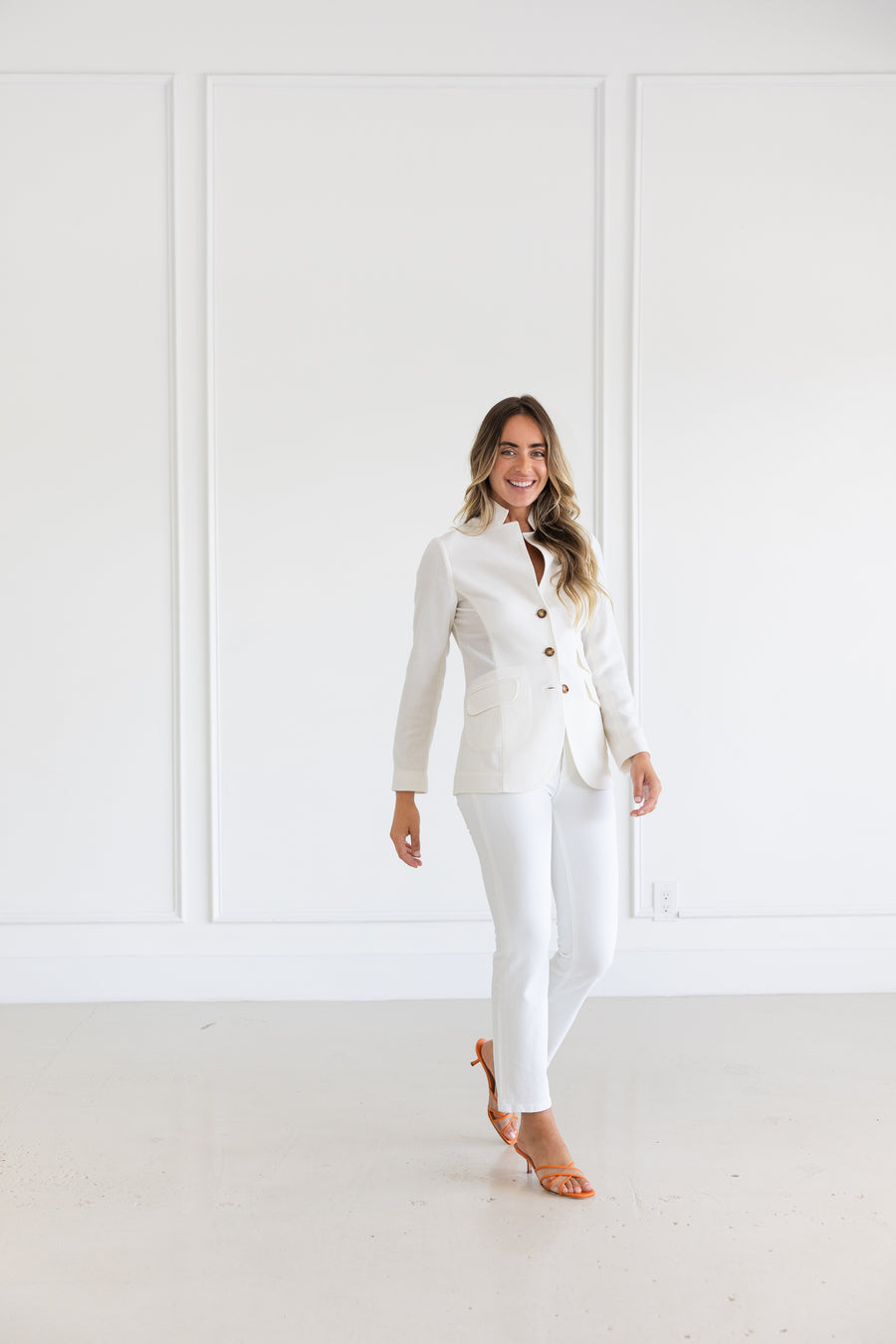 Diane Firsten Cashmere Woven Birdseye-Riding Jacket