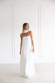 SABLYN ARDEN STRAPLESS MAXI DRESS -WHITE
