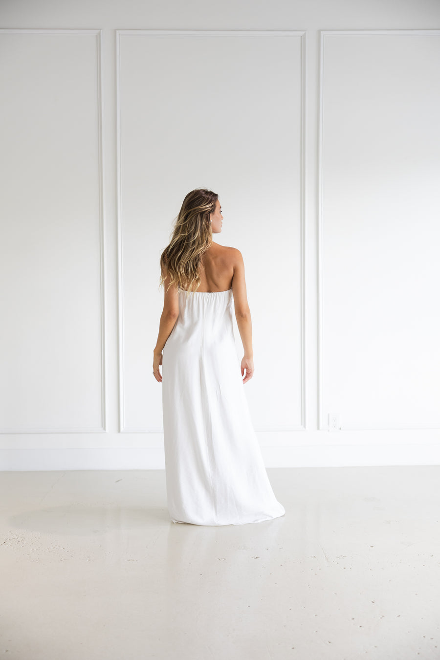 SABLYN ARDEN STRAPLESS MAXI DRESS -WHITE