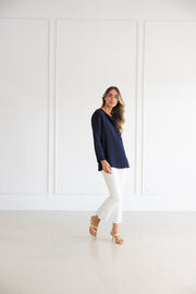 PETER COHEN NEW ETHNIC TOP - MIDNIGHT NAVY