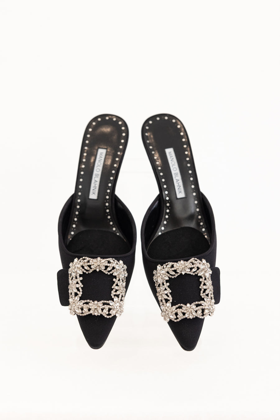 MANOLO  BLAHNIK  MAYSALE JEWEL - BLACK