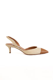 AQUAZZURA MILANESE SLING 50MM - NATURAL/LIGHT