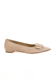 MANOLO BLAHNIK  MAYSALE PUMP FLAT LIGHT BEIGE