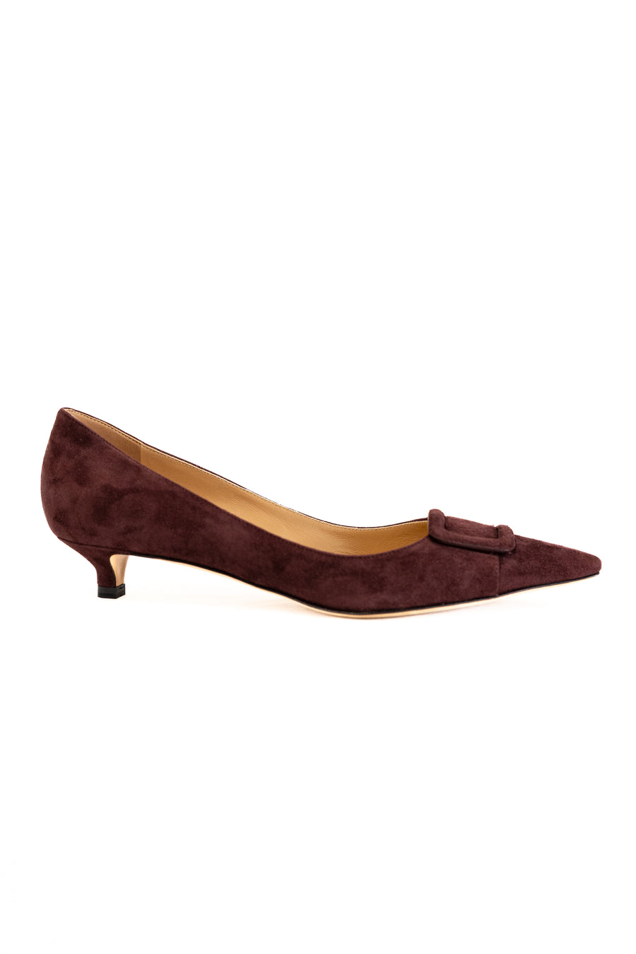 FRANCESCO RUSSO SUEDE PUMP WITH BUCKLE