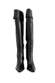 SARTORE PARIS TALL BLACK OVER THE KNEE BOOT BLACK