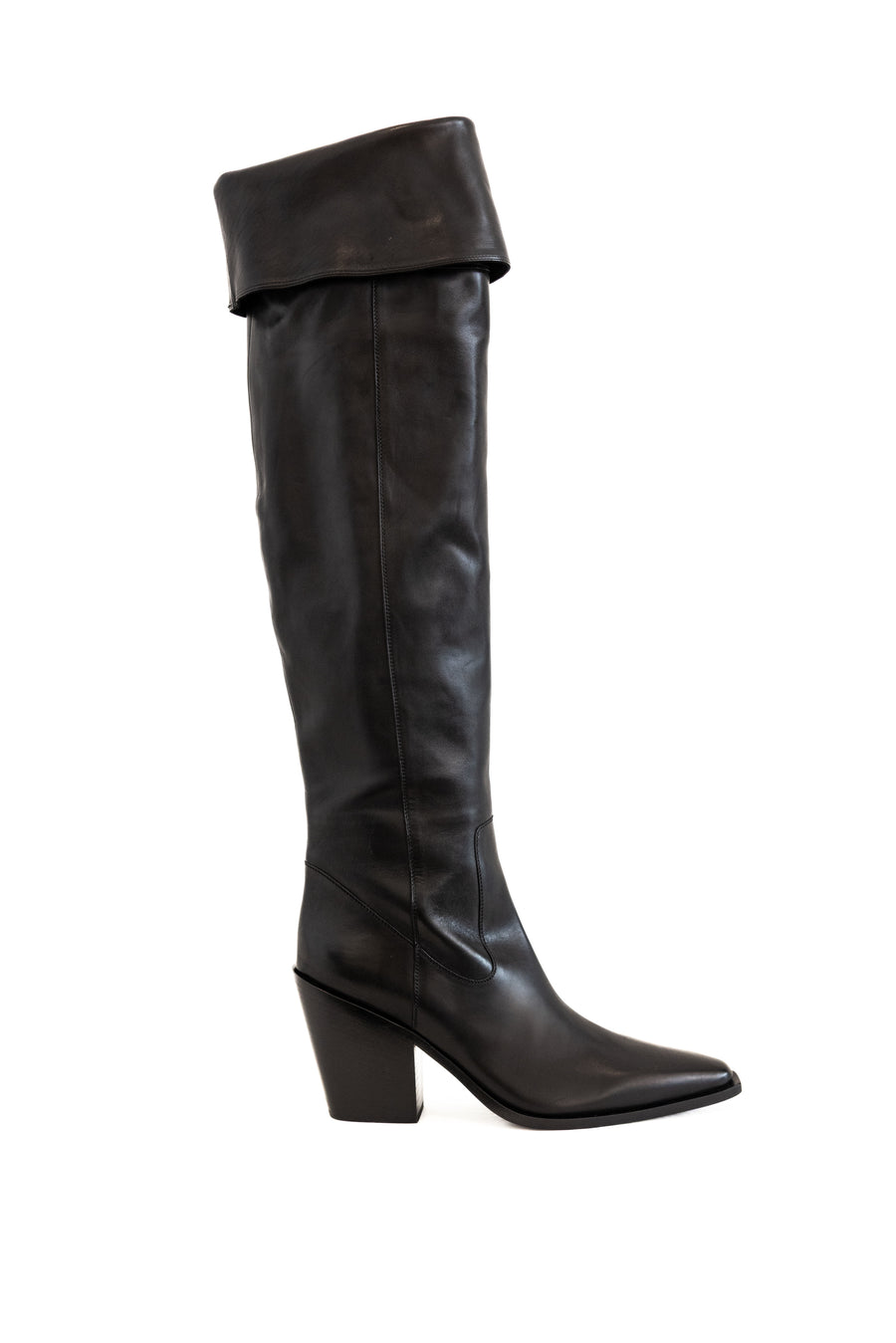SARTORE PARIS TALL BLACK OVER THE KNEE BOOT BLACK