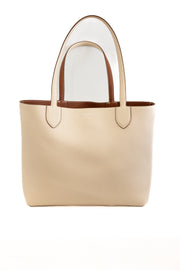 MICHINO RIVOLI BAG TAURILLON LEATHER - GOLD/IVORY