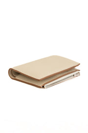 MICHINO LEATHER ZIP BIFOLD WALLET  - IVORY