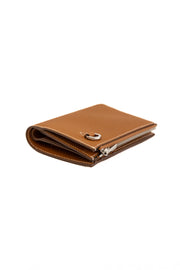 MICHINO LEATHER ZIP BIFOLD WALLET  - GOLD