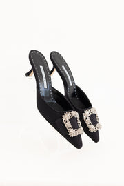 MANOLO  BLAHNIK  MAYSALE JEWEL - BLACK