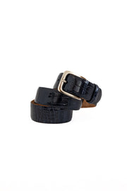 W.KLEINBERG 1 3/8" GLAZED ALLIGATOR BELT GREY