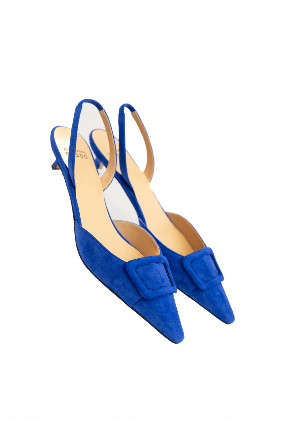 FRANCESCO RUSSO SUEDE SLINGBACK  WITH BUCKLE INDIGO