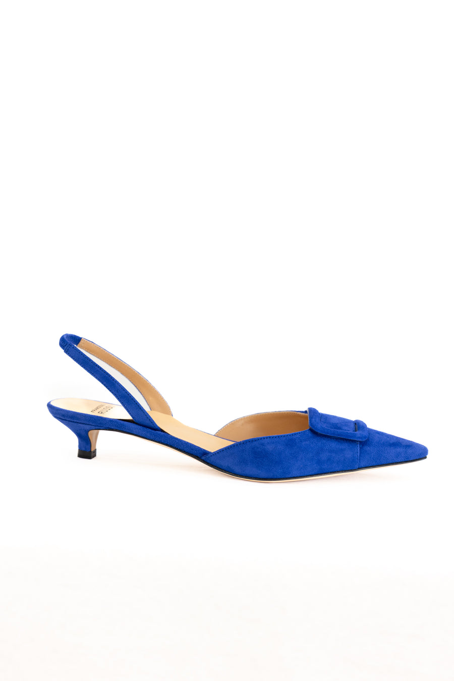FRANCESCO RUSSO SUEDE SLINGBACK  WITH BUCKLE INDIGO