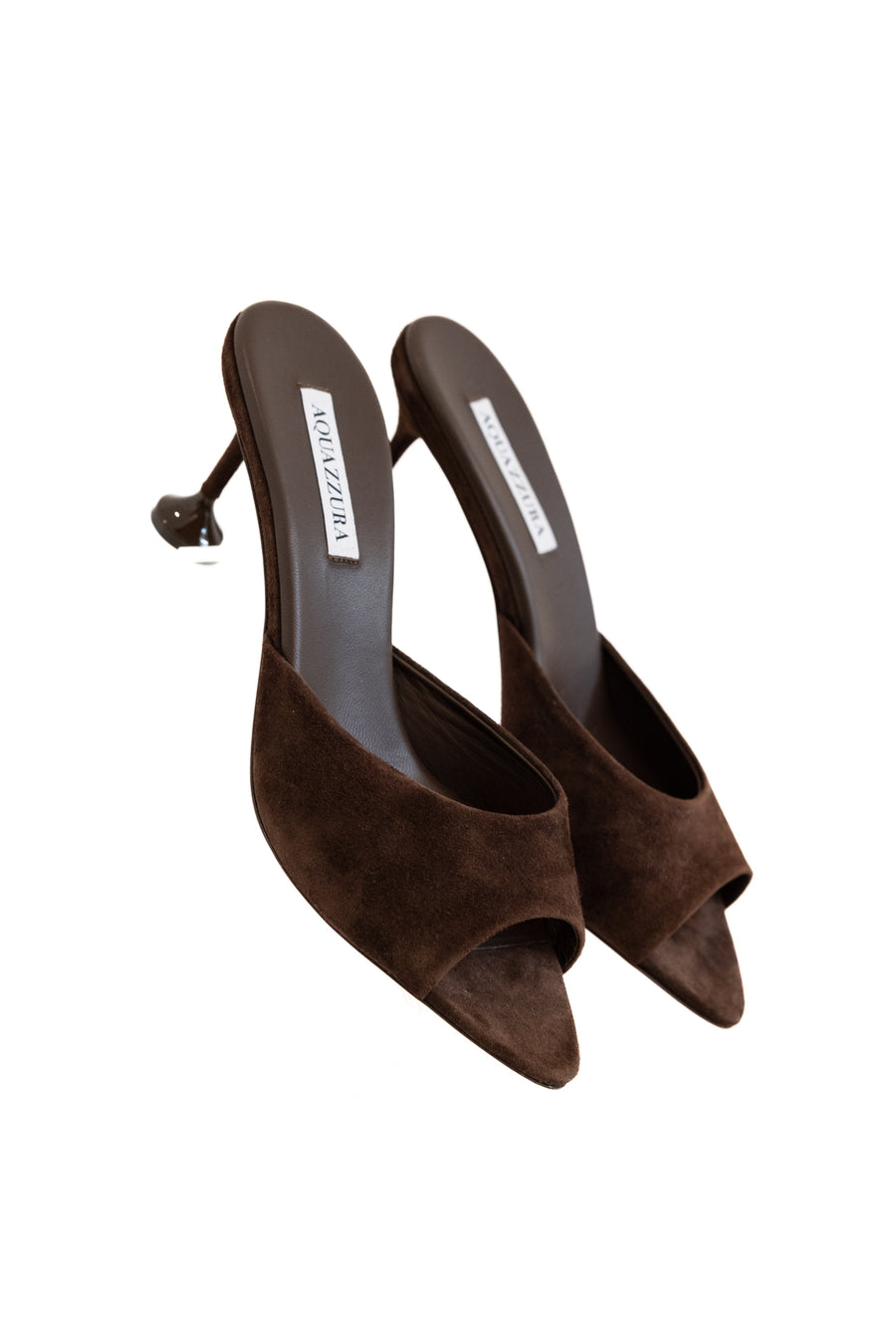 AQUAZZURA -BISOUS MULE ESPRESSO