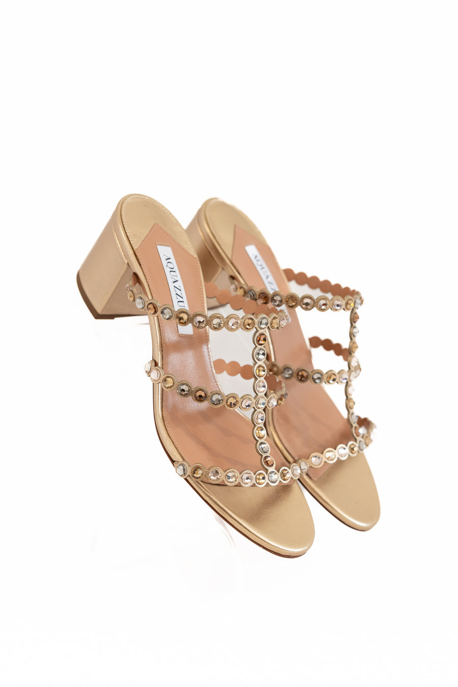 AQUAZZURA TEQUILA SANDAL 50MM - LIGHT COPPER