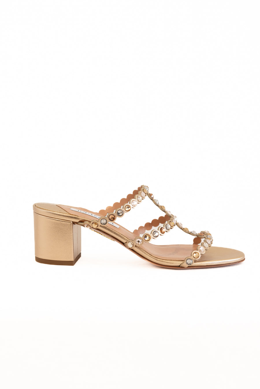 AQUAZZURA TEQUILA SANDAL 50MM - LIGHT COPPER
