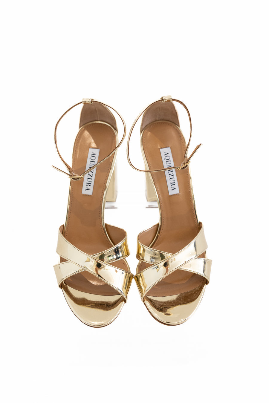 AQUAZZURA DIVINE SANDAL 85MM - SOFT GOLD