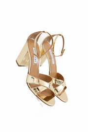 AQUAZZURA DIVINE SANDAL 85MM - SOFT GOLD