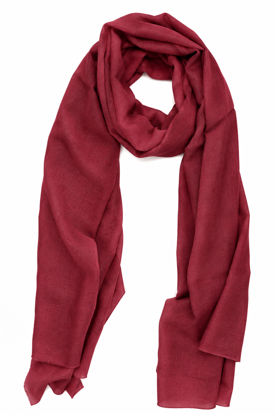 DF SHEER SUPERFINE CASHMERE SCARF - BURNT HENNA