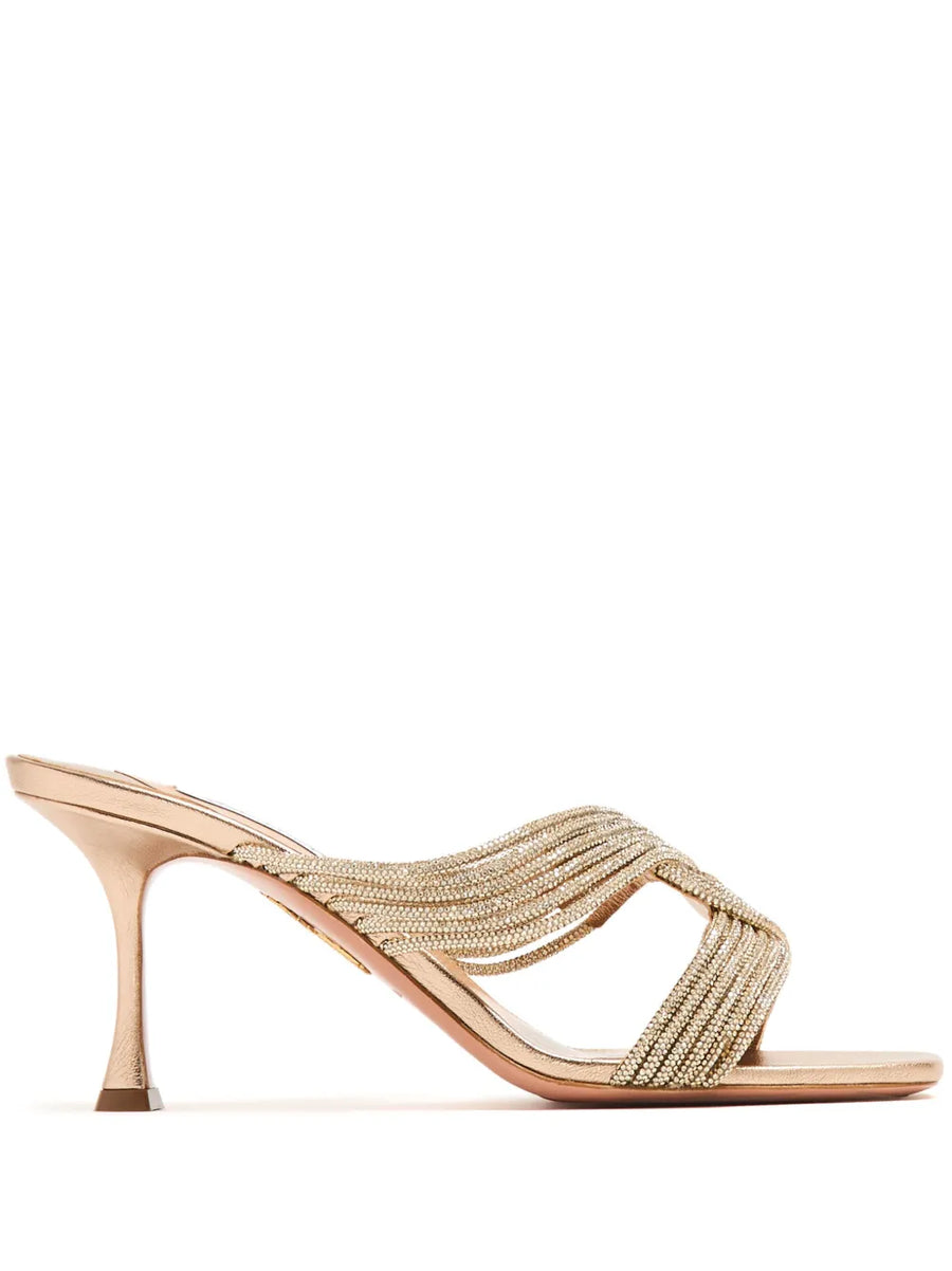 AQUAZZURA GATSBY MULE - LIGHT COPPER
