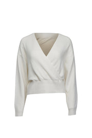 SABLYN KODA WRAP SWEATER - GARDENIA