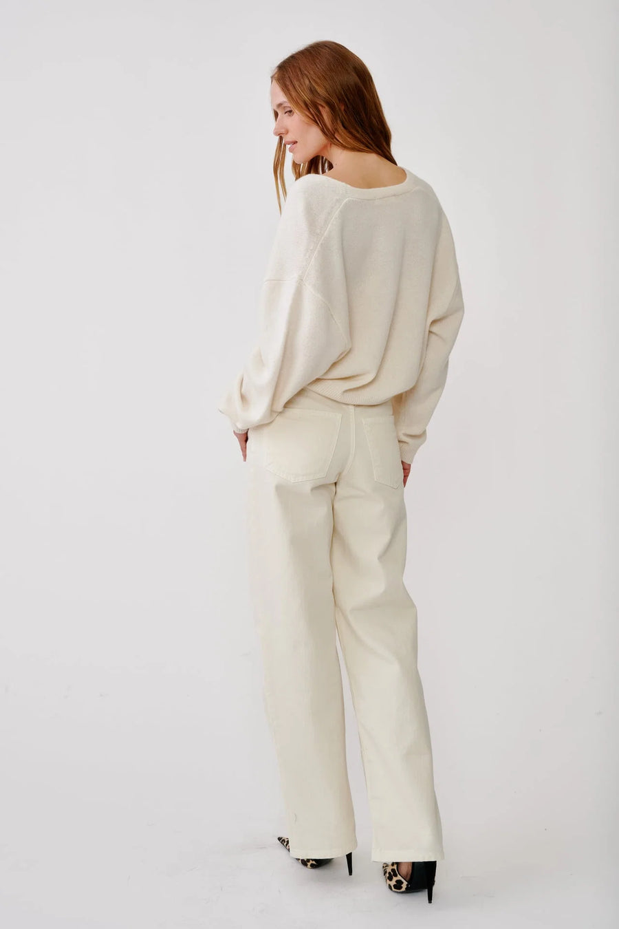 SABLYN KODA WRAP SWEATER - GARDENIA
