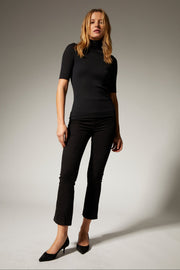 SPRWMN CROP FLARE SUEDE BLACK