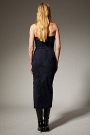 SPRWMN SUEDE TUBE DRESS - MARINE
