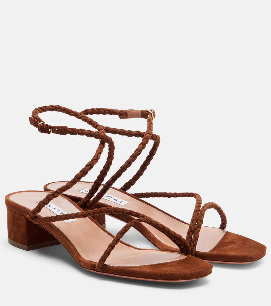 AQUAZZURA LUCA SANDAL - WALNUT