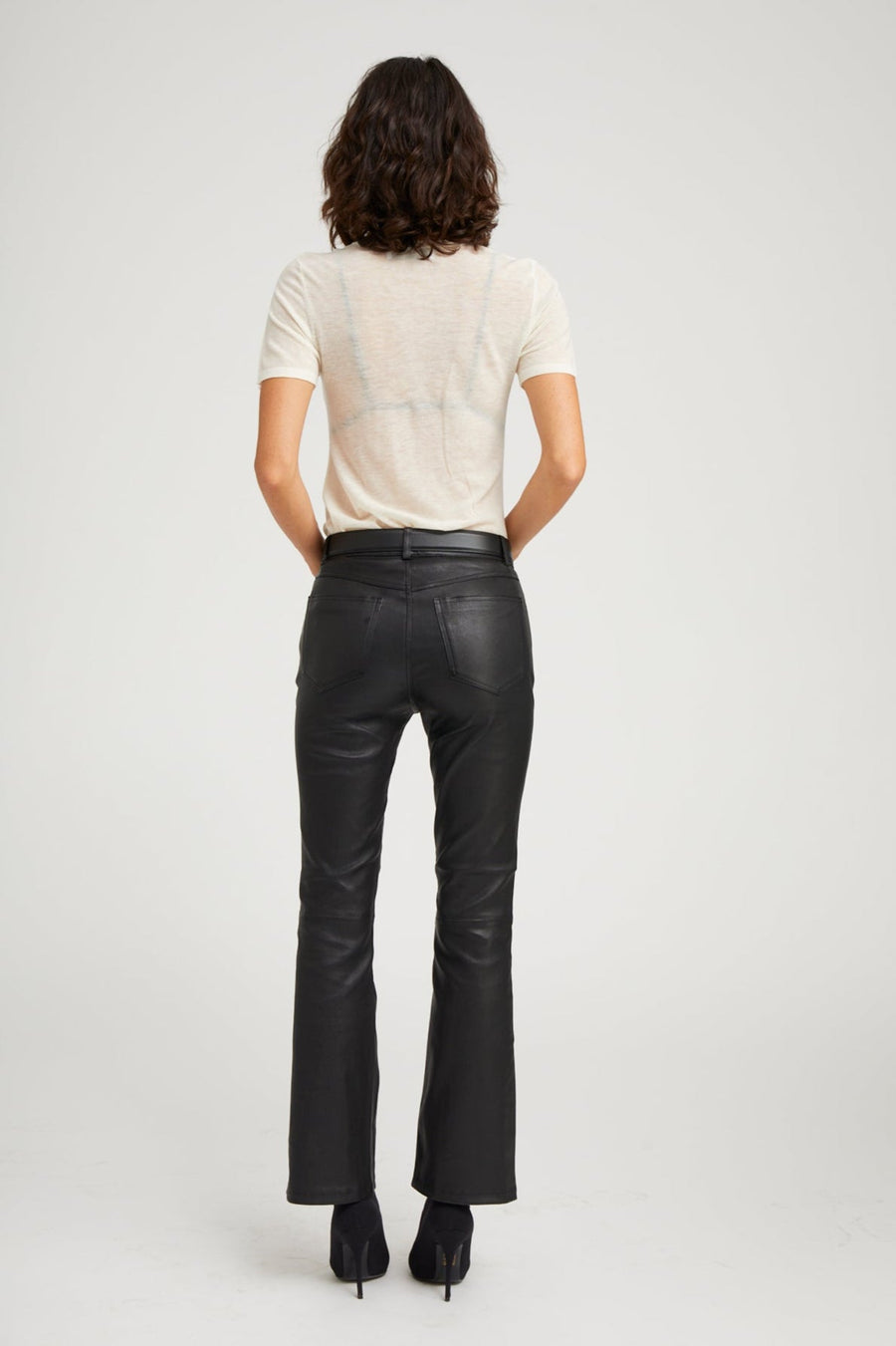 SPRWMN 5 POCKET ANKLE FLARE - BLACK
